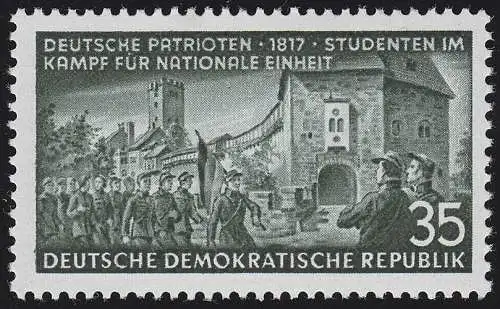 402XI Studenten auf der Wartburg 35 Pf Wz.2 XI, postfrisch