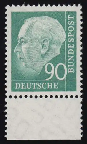 265v Heuss II 90 Pf Unterrand ** postfrisch
