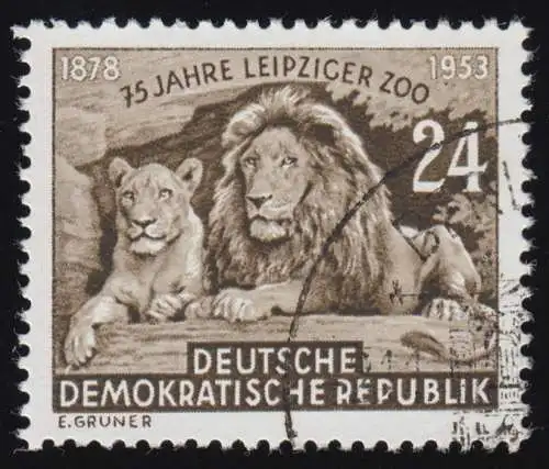 397 XII Leipziger Zoo Wz.2 XII, gestempelt O