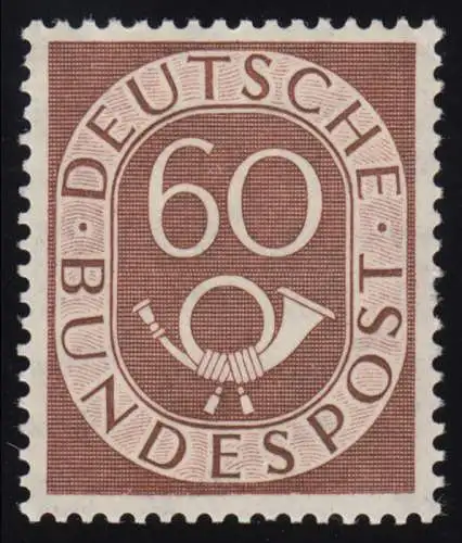 135 Posthorn 60 Pf. postfrisch **, gute Zähnung laut Abbildung