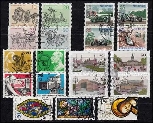 Berlin - Einzelmarken aus Block 2 bis 8 komplett, Ersttagssonderstempel ESST