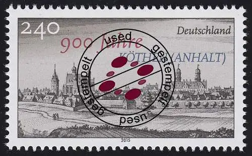 3138 Stadtansicht Köthen / Anhalt, gestempelt O