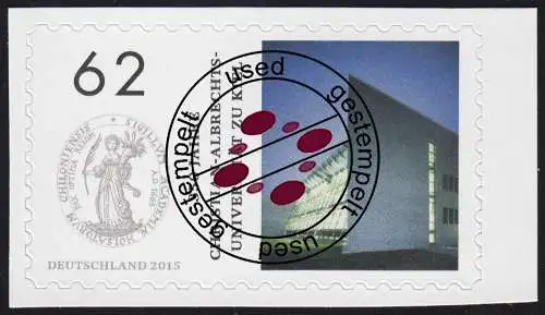 3155 Christian-Albrechts-Universität Kiel, selbstklebend aus FB 48, Bedarfs-O