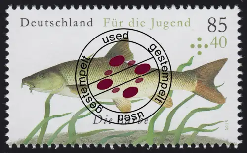 3170 Jugend - Süßwasserfische: Die Barbe, gestempelt O
