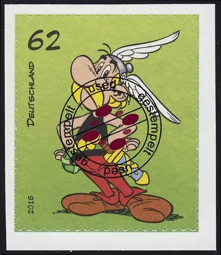 3178 Asterix 62 Cent selbstklebend aus MH 101, gestempelt Bedarfs-O