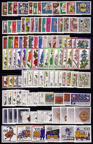 Berlin-Wohlfahrtsmarken 1964-1990, 27 Sätze, komplette Sammlung, postfrisch **