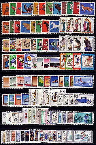 Berlin-Jugendmarken 1965-1990, 26 Sätze, komplette Sammlung, postfrisch **