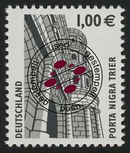 2301 I SWK 1,00 Euro Porta Nigra Trier, gestempelt O