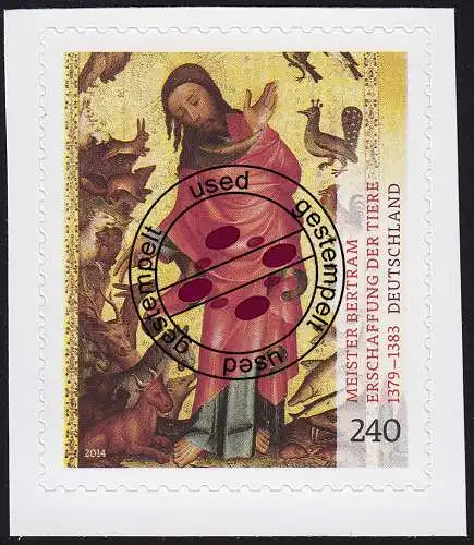 3161 Meister Bertram: Erschaffung der Tiere, selbstklebend aus MH 99, O