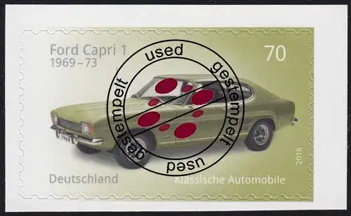 3214 Automobile: Ford Capri 1, selbstklebend aus FB 53, Bedarfs-O