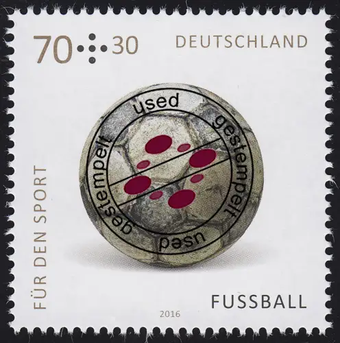3235 Sporthilfe - Spielbälle: Fußball O gestempelt