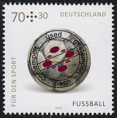 3235 Sporthilfe - Spielbälle: Fußball O gestempelt