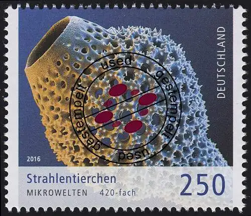 3247 Mikrowelten - Strahlentierchen 250 Cent, O gestempelt