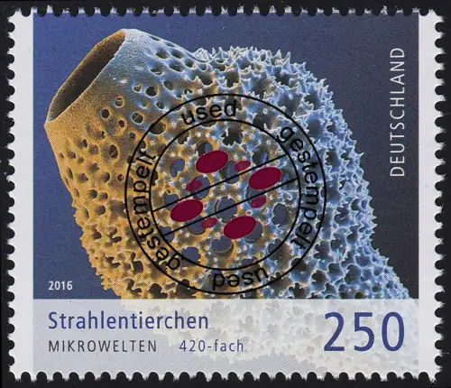 3247 Mikrowelten - Strahlentierchen 250 Cent, O gestempelt