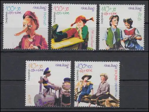 2190-2194 Jugend - Pinocchio, Pippi Langstrumpf, Heidi, Jim Knopf, Tom Sawyer **