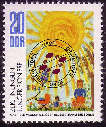 1991 Junge Pioniere 20 Pf O gestempelt