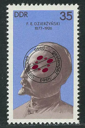 2253 Feliks Dserschinskij 35 Pf aus Block 49 O gestempelt