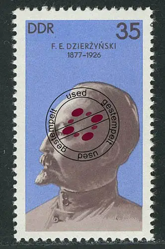 2253 Feliks Dserschinskij 35 Pf aus Block 49, gestempelt O