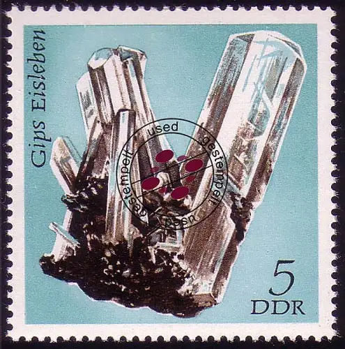 1737 Minerale Gips 5 Pf O gestempelt