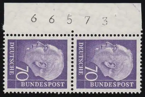 263w Heuss II 70 Pf Randziffern ** postfrisch