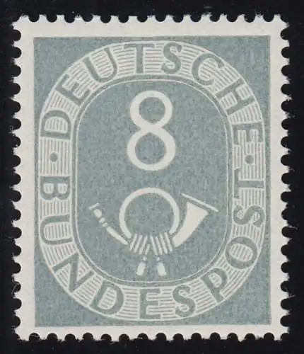 127 Posthorn 8 Pf, postfrisch ** geprüft BPP