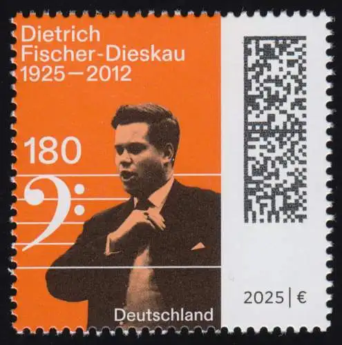 3908 Baritonsänger Dietrich Fischer-Dieskau, postfrisch **