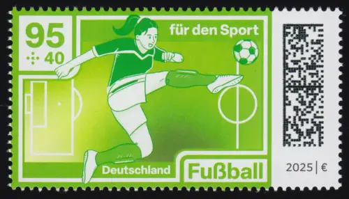 3904 Für den Sport 2025 - 95+40 Cent Fußball, postfrisch **