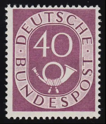 133 Posthorn 40 Pf, postfrisch ** geprüft BPP