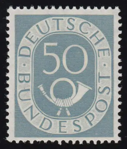 134 Posthorn 50 Pf. - postfrische Marke, Zähnung laut Abb., gepr. Schlegel BPP