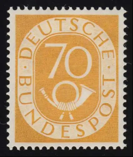 136 Posthorn 70 Pf. - sauber gezähnt und postfrisch **, Befund Schlegel BPP