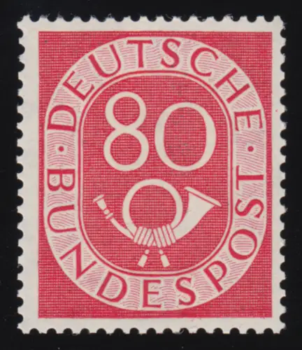 137 Posthorn 80 Pf. - sauber postfrische Marke, geprüft Schlegel BPP