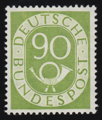 138 Posthorn 90 Pf. - postfrisch **, Befund Schlegel BPP