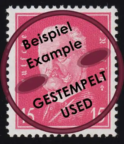 414 Reichspräsidenten 15 Pf, gestempelt O