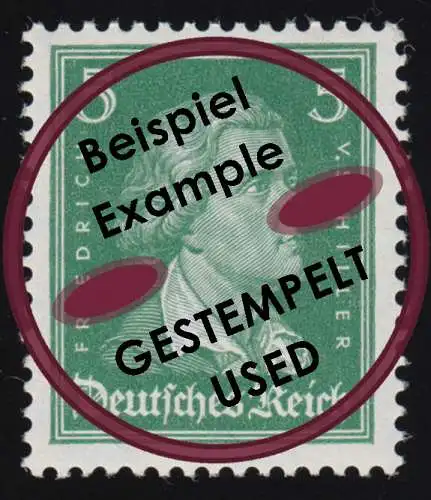387 Köpfe berühmter Deutscher 5 Pf Schiller schwärzlichgrün O