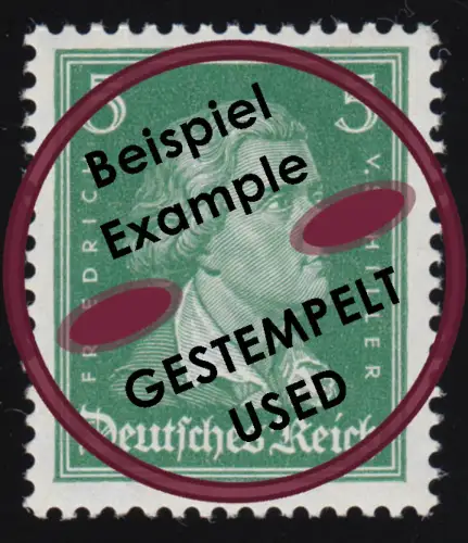 387 Köpfe berühmter Deutscher 5 Pf Schiller schwärzlichgrün O