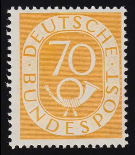 136 Posthorn 70 Pf. - Marke sauber gezähnt und postfrisch **