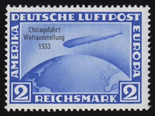 497 Chicagofahrt 2 RM, sauber gezähnte Marke postfrisch ** geprüft BPP