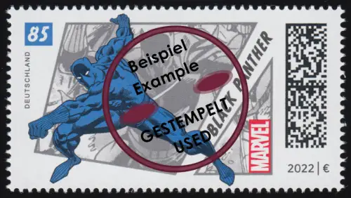 3720 Superhelden: Black Panther, gestempelt O