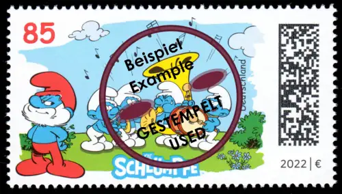 3718 Helden der Kindheit: Die Schlümpfe, O gestempelt