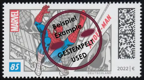 3697 Spider-Man, O gestempelt