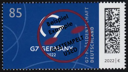 3694 G7 Germany, O gestempelt