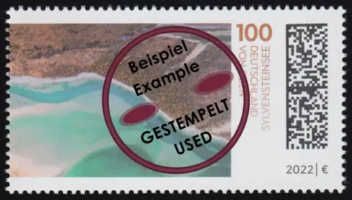 3691 Deutschland von oben: Sylvensteinsee, rechts, O gestempelt