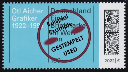 3688 Grafiker Otl Aicher, O gestempelt