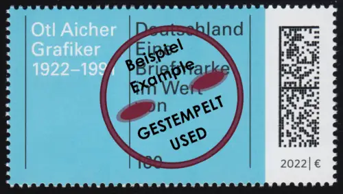 3688 Grafiker Otl Aicher, gestempelt O