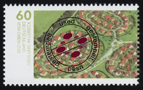 3580 Deutschland von oben: Siedlung in Lübeck / links, nassklebend, O