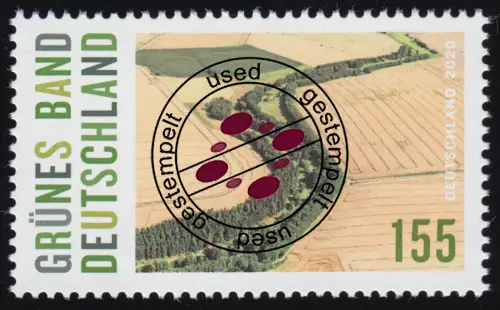 3529 Grünes Band Deutschlands, nassklebend, O