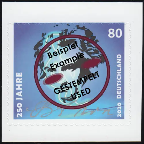 3520 Ludwig van Beethoven, selbstklebend aus MH 116, Bedarfsstempel O