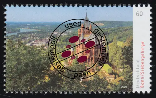 3511 Panorama Bonn / Siebengebirge mit Drachenburg, rechts, O