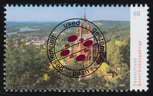 3511 Panorama Bonn / Siebengebirge mit Drachenburg, rechts, O