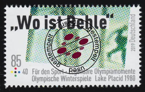 3461 Sporthilfe 85 Cent: Olympia Lake Placid 1980 - Skilanglauf Wo ist Behle, O